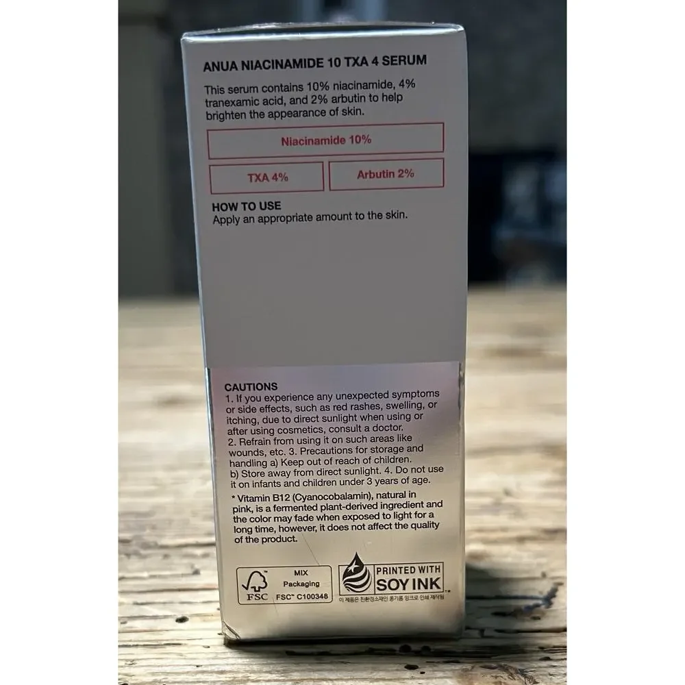 Anua Niacinamide 10% + TXA 4% Face Serum Treatment 30 mL / 1.01 fl oz